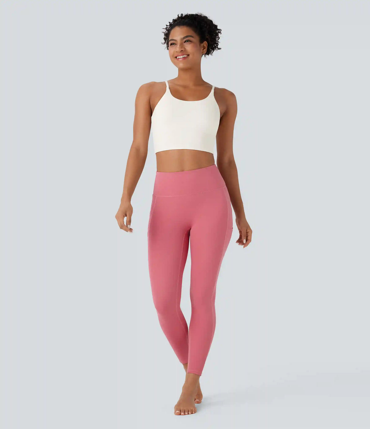 Basic Padded Workout Cropped Low Support Tank Top A-D Cups
