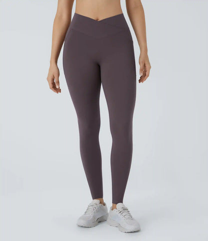 Patitoff™ 2.0 Pet Hair Resistant High Waisted Crossover Side Pocket Yoga Leggings
