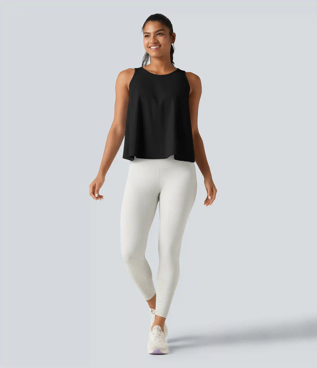 SoftlyZero™ QuickDry Crossover Flounce Hem Relaxed Yoga Tank Top