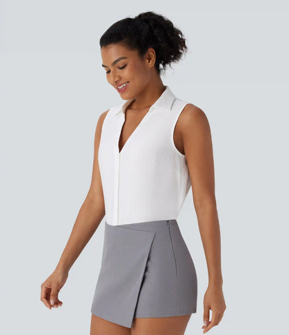 V Neck Sleeveless Work Shirt