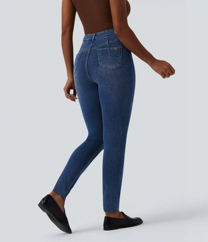 Halara Flex™ High Waisted Tummy Control Denim Casual Leggings with Pockets