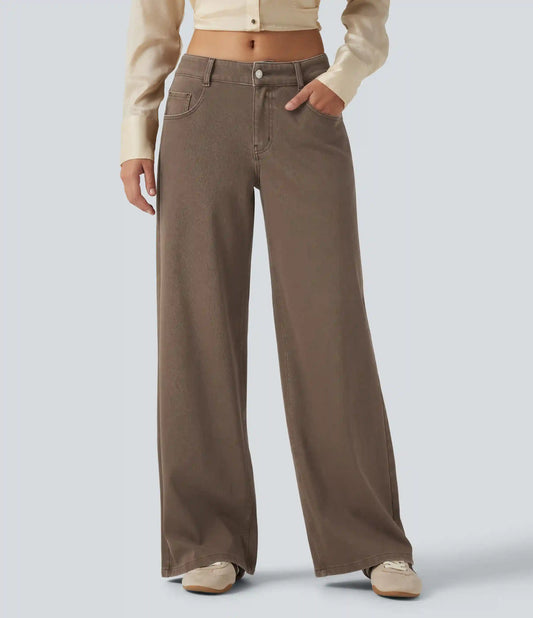Halara Flex™ Low Rise Wide Leg Casual Jeans with Pockets
