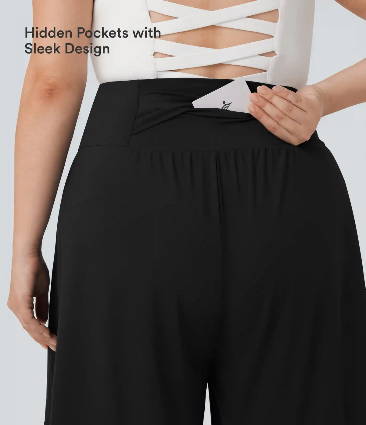 Plus Size SoftlyZero™ Airy High Waisted InstantCool Yoga Bermuda Shorts with Pockets