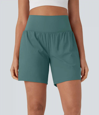 SoftlyZero™ Airy Super High Waisted 2-in-1 InstantCool Yoga Shorts 7" with Pockets