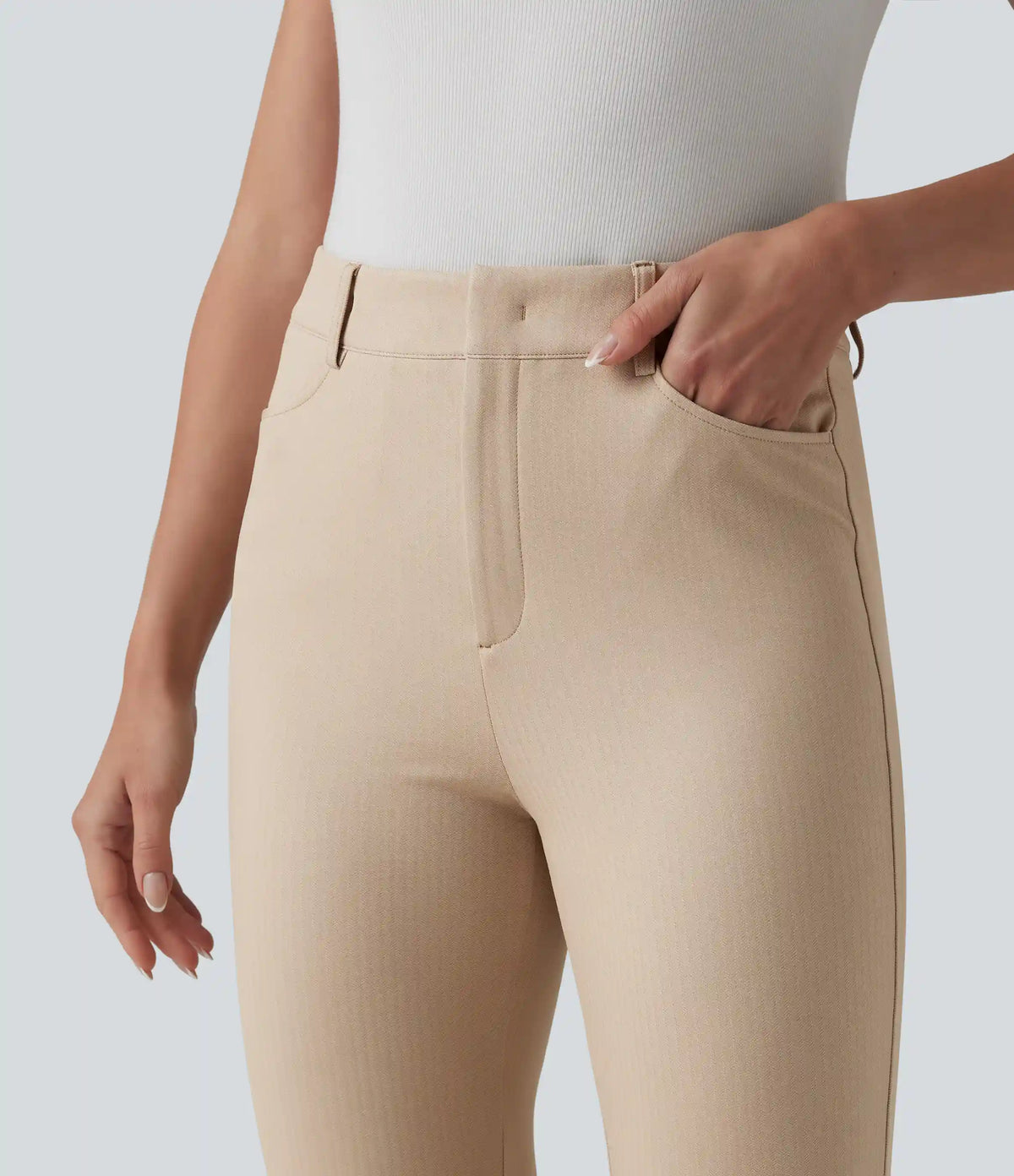 Halara Flex™ High-waisted Herringbone Work Bootcut Pants with Pockets