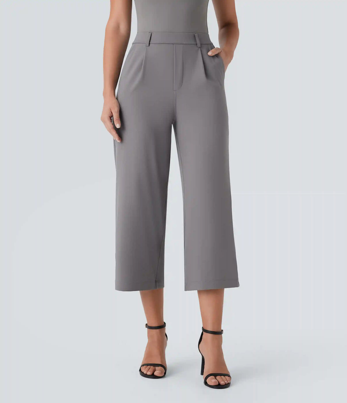 Halara Flex™ DayStretch High Waisted Side Pocket Straight Leg Capri Work Pants