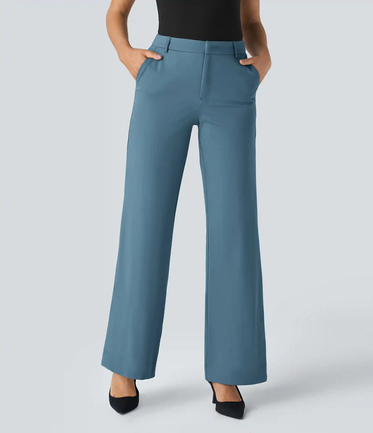 Halara Flex™ Mid Rise Pocket Straight Leg Work Pants