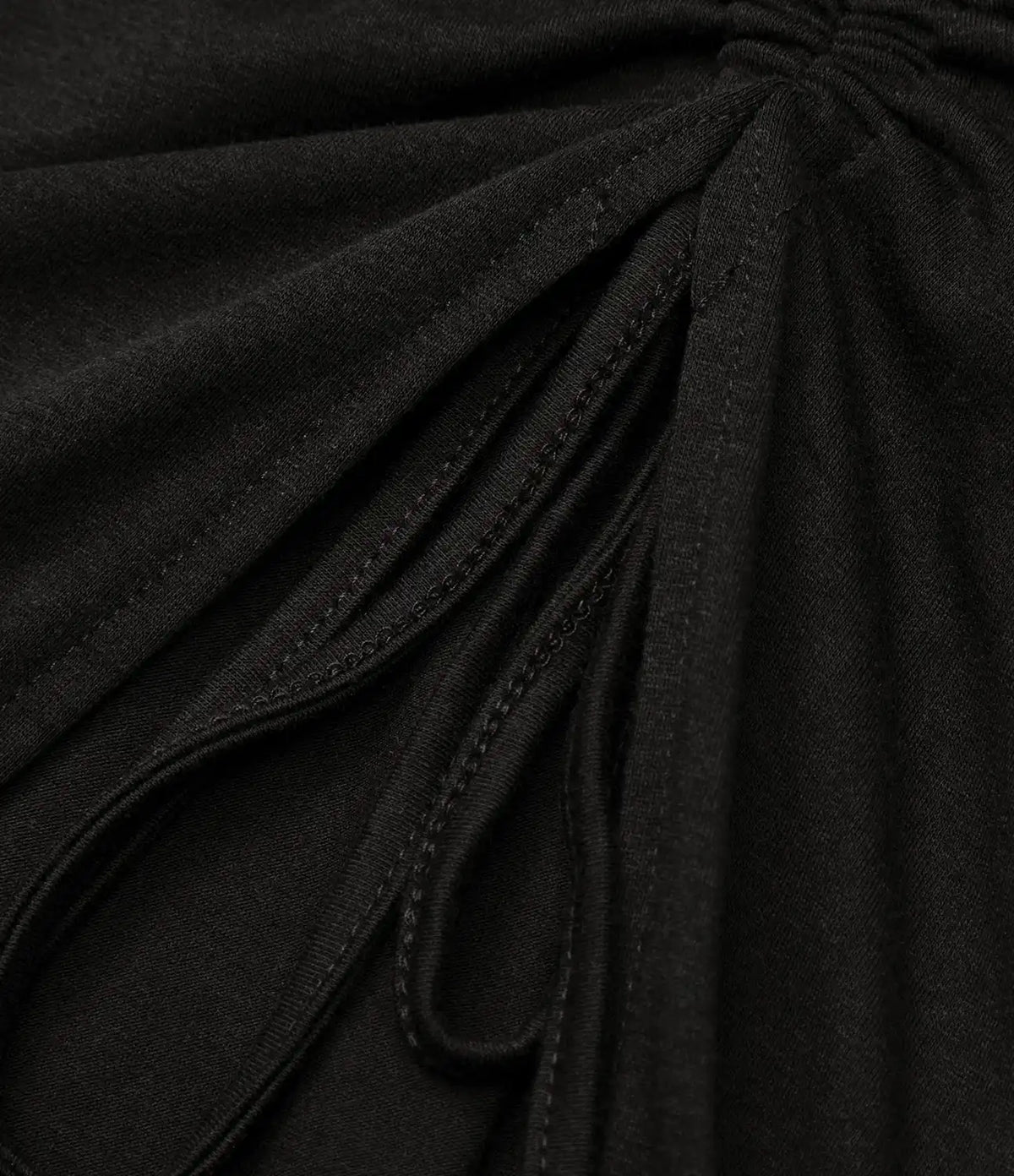 Round Neck Cut Out Ruched Drawstring Hem Bodycon Maxi Casual Dress