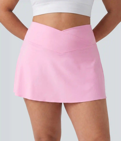 Everyday SoftlyZero™ Airy Crossover Pocket 2-in-1 InstantCool Tennis Plus Size Skirt-Lucid