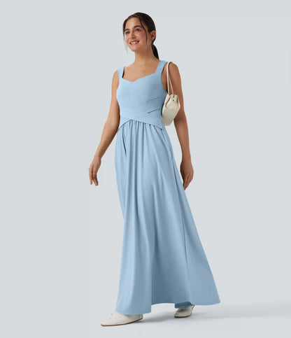 Flowy Maxi Casual Dress with Pockets