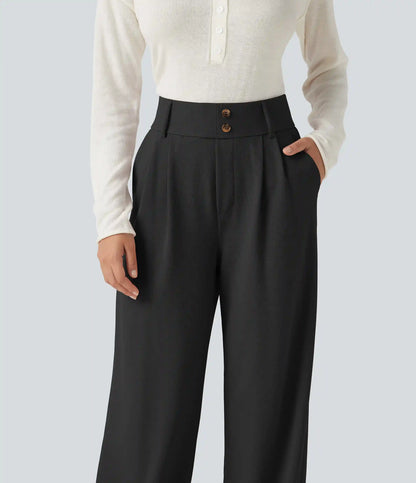 Halara Flex™ High Waisted Straight Leg Waffle Work Pants with Pockets
