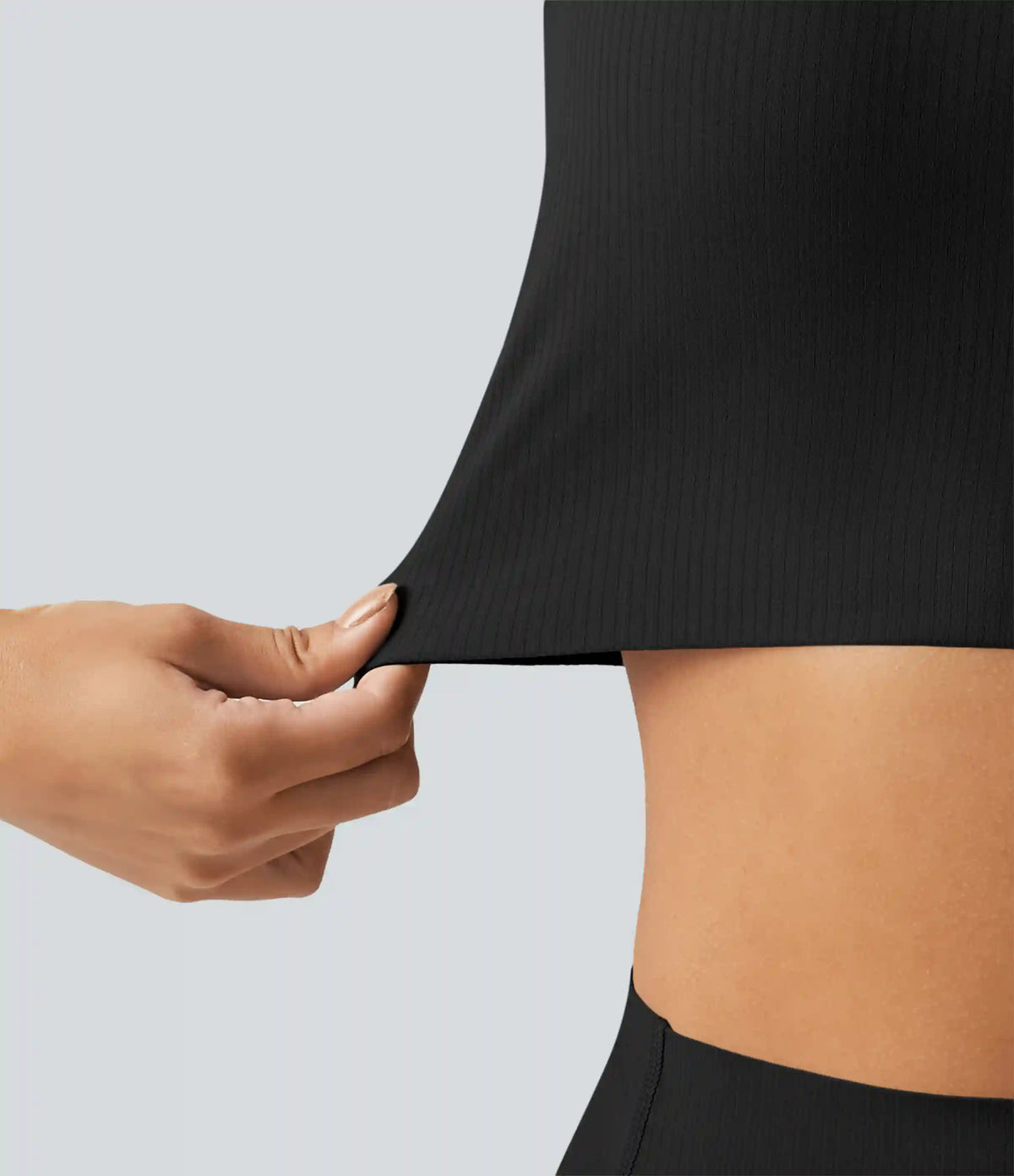 Halara UltraSculpt™ Ribbed Low Support Built-in Bra Running Sports Bra