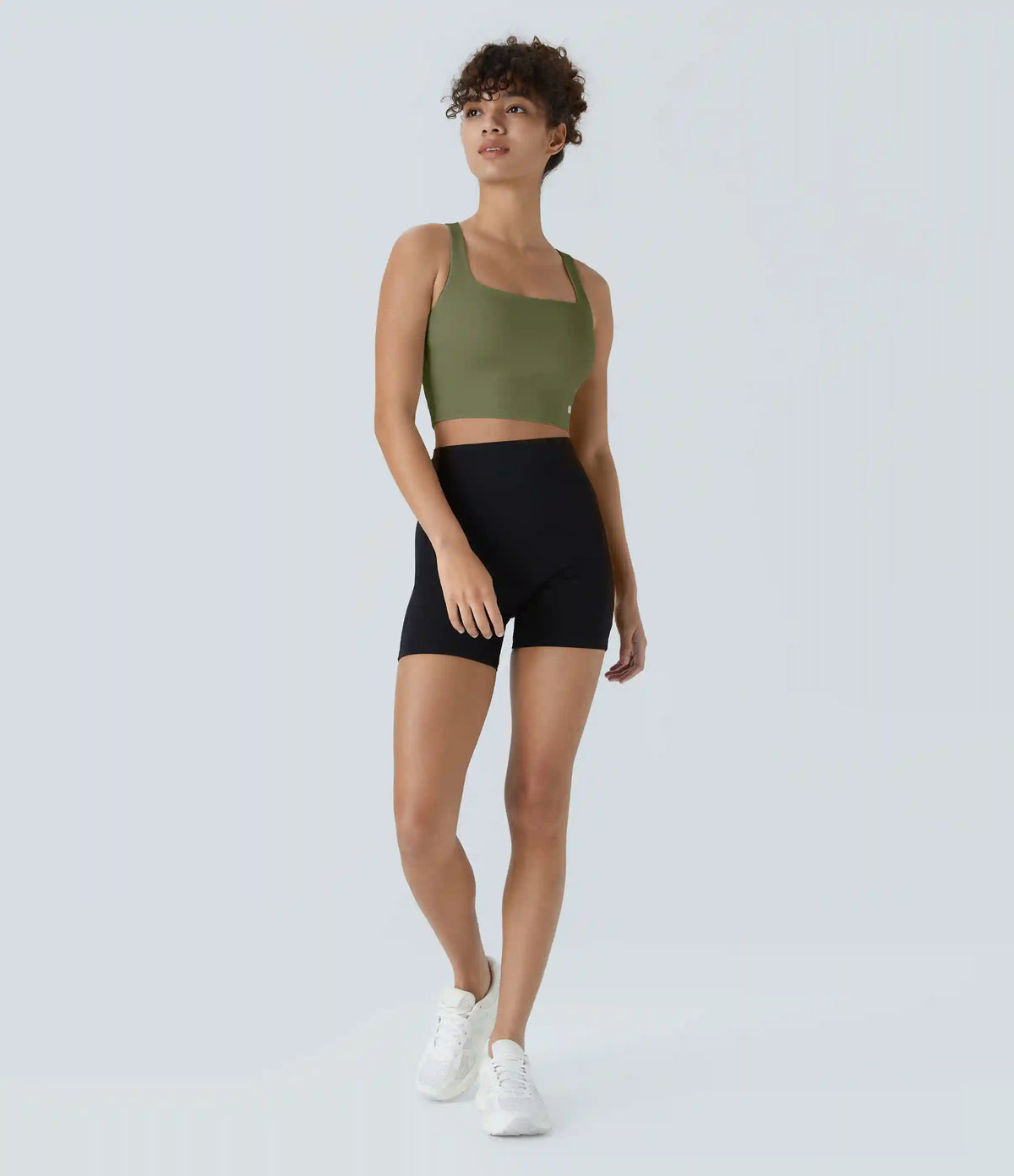 SoftlyZero™ Airy Square Neck Backless Crisscross Cropped InstantCool Yoga Tank Top