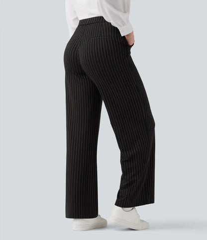 Halara Flex™ High Waisted Straight Leg InstantCool Stripe Work Pants with Pockets