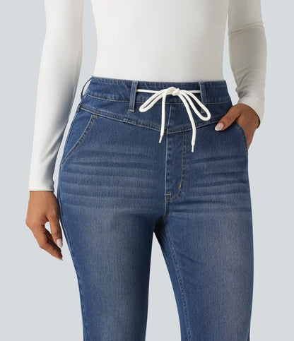 Halara Flex™ High Waisted Drawstring Casual Jeans with Pockets
