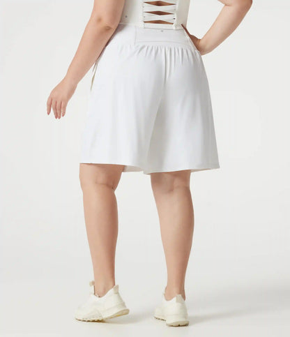 Plus Size SoftlyZero™ Airy High Waisted InstantCool Yoga Bermuda Shorts with Pockets