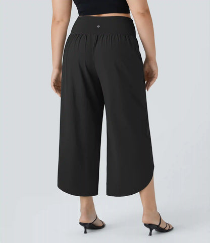 Breezeful™ High Waisted Crossover Pocket Quick Dry Plus Size Pants