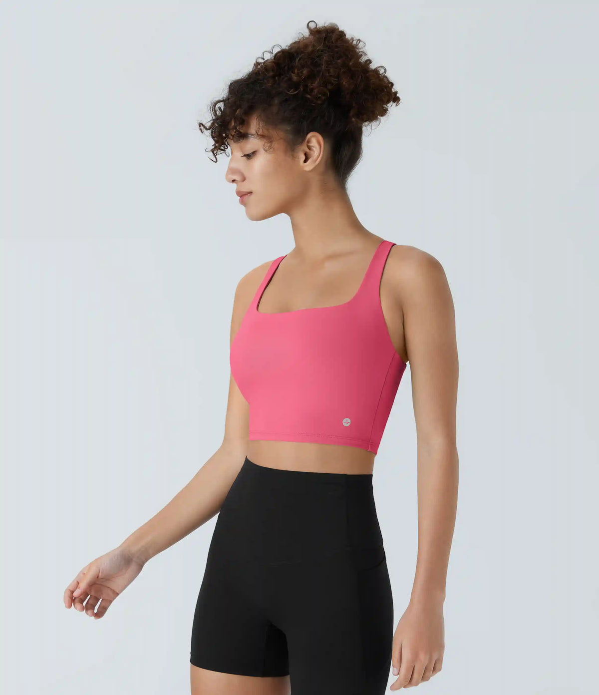 SoftlyZero™ Airy Square Neck Backless Crisscross Cropped InstantCool Yoga Tank Top