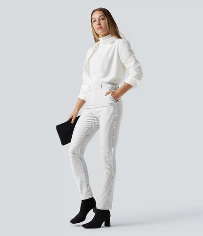 Halara Flex™ High Waisted Skinny Stripe Work Pants with Pockets