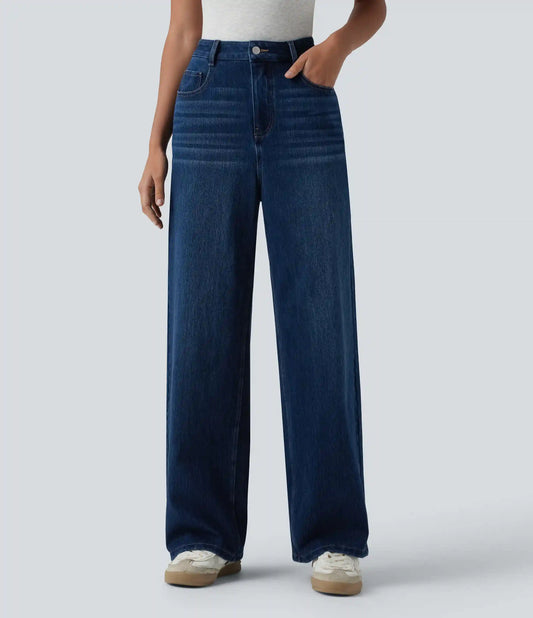 Halara Flex™ High Waisted Wide Leg Casual Jeans with Pockets