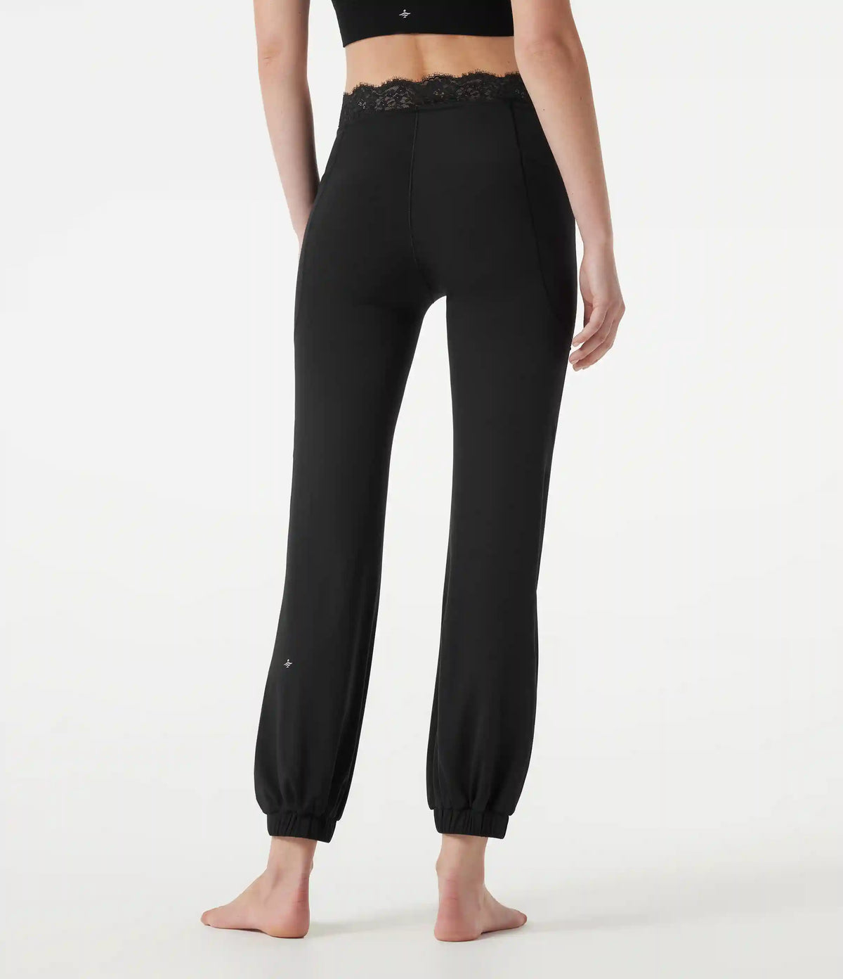 SoftlyZero™ High Waisted Contrast Lace Dance Balloon Joggers with Pockets