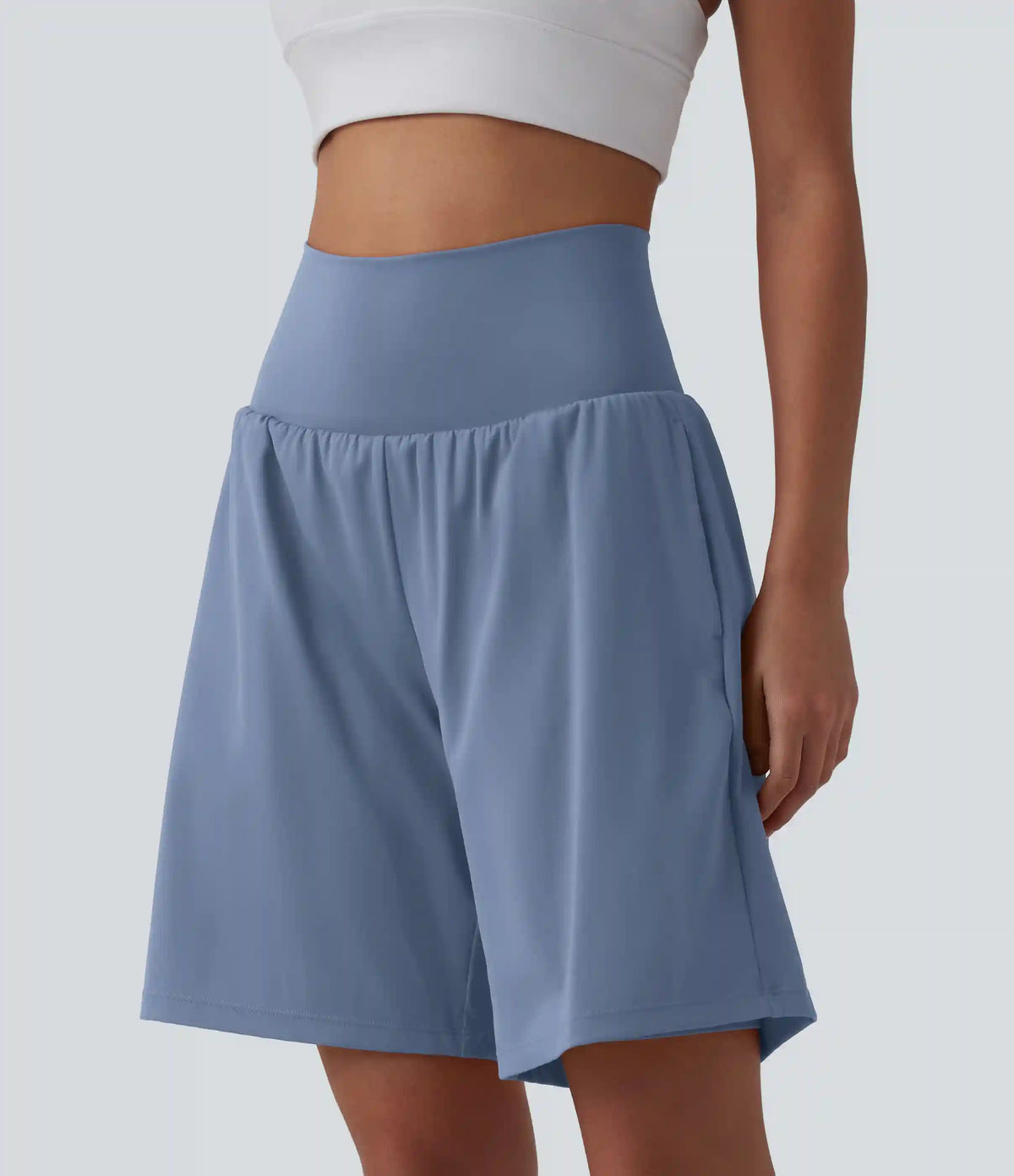 SoftlyZero™ Airy Super High Waisted 2-in-1 InstantCool Yoga Shorts 9" with Pockets