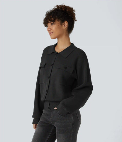 Pocket Long Sleeve Casual Sweater