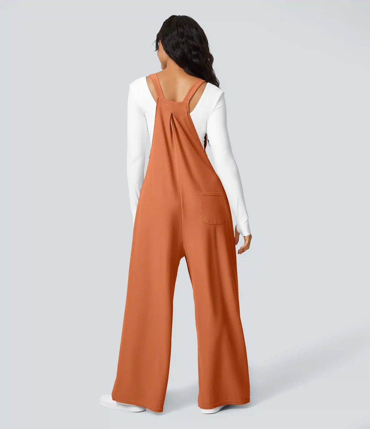 Pockets Waffle Casual Overalls