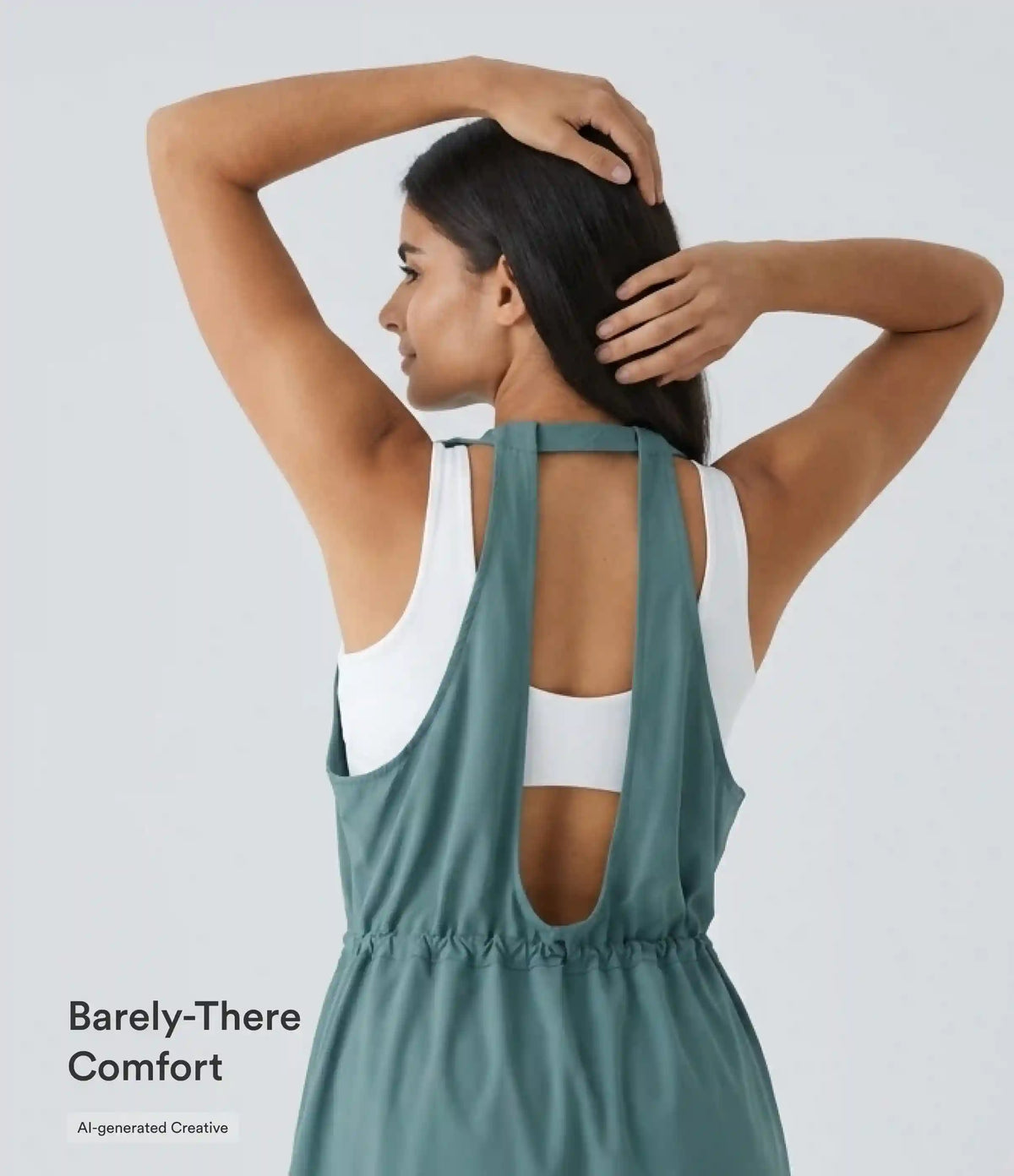 Breezeful™ Pockets Drawstring 2-Piece Quick Dry Mini Hiking Active Dress