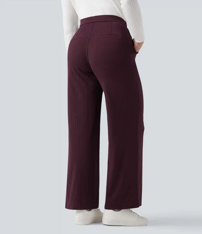 Halara Flex™ High Waisted Straight Leg InstantCool Stripe Work Pants with Pockets