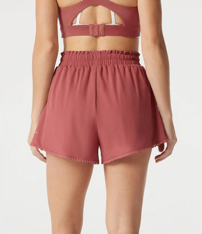 Breezeful™ High Waisted Drawstring 2-in-1 Quick Dry Workout Shorts 3'' with Pockets