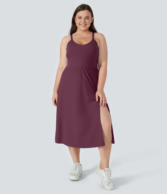 Everyday Plus Size Midi Chill Dress-La Land