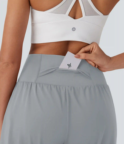 SoftlyZero™ Airy Super High Waisted 2-in-1 InstantCool Yoga Shorts 7" with Pockets