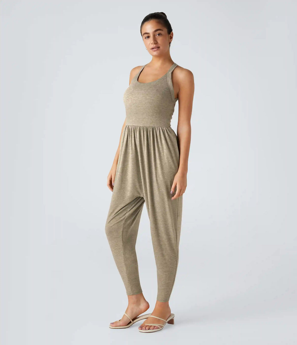 U Neck Pocket Harem Casual Jumpsuit-Easy Peezy Edition