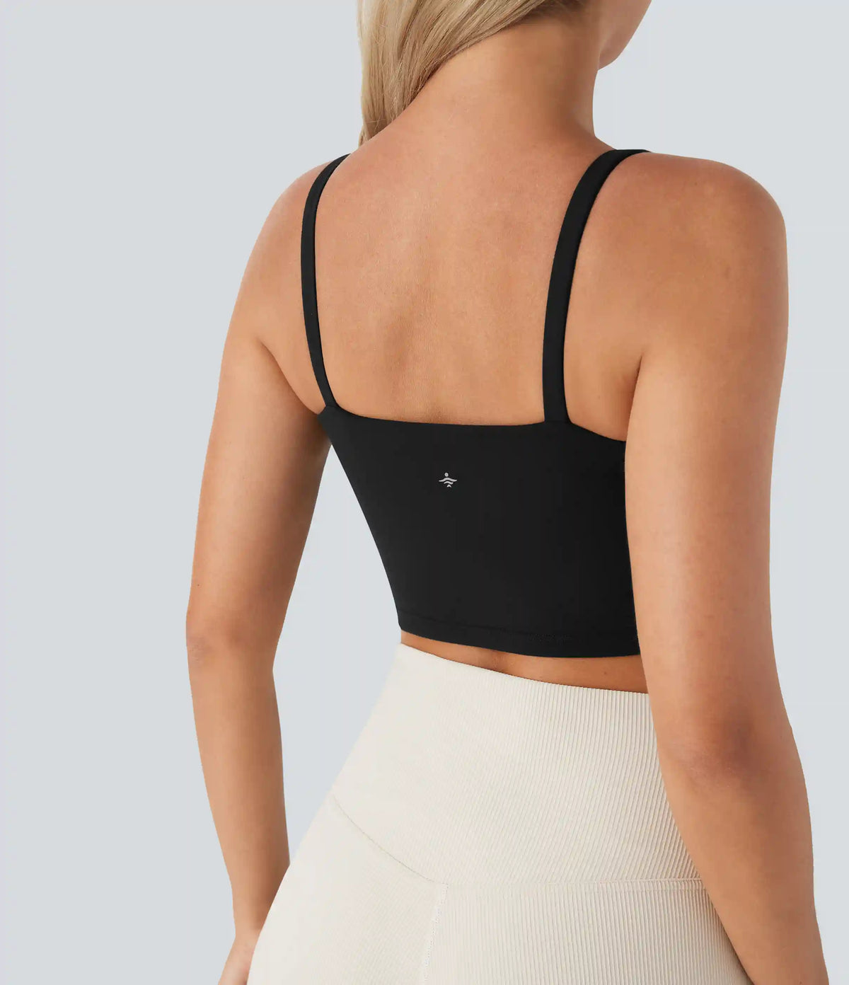 SoftlyZero™ Plush Basic Padded Cropped Low Support Running Cami Top DD-F Cups