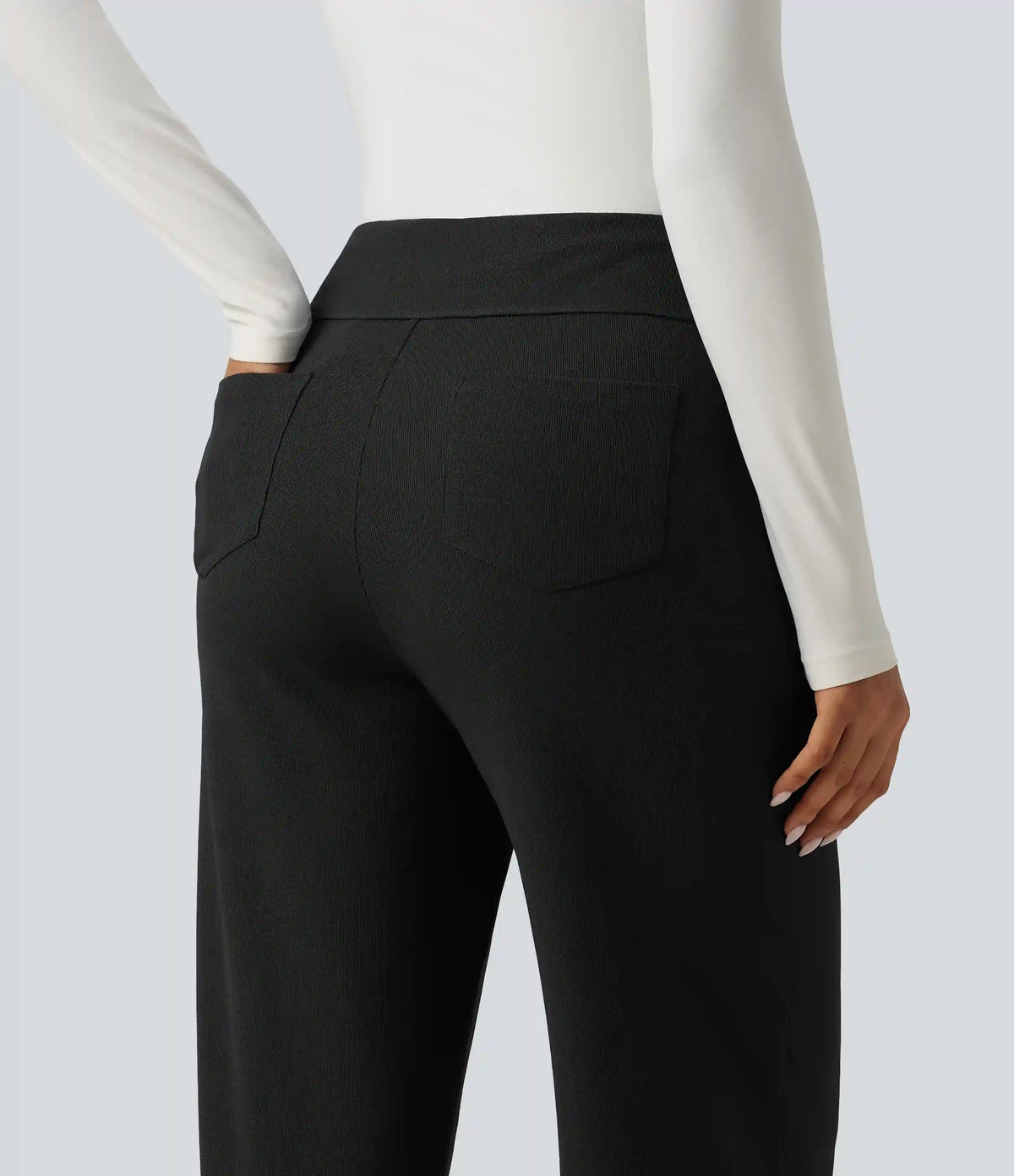 Halara Flex™ High Waisted Wide Leg Waffle Work Pants with Pockets