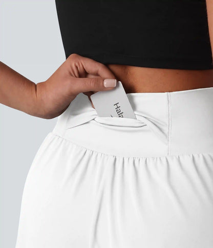 SoftlyZero™ Airy High Waisted Tummy Control 2-in-1 Curved Hem InstantCool Yoga Shorts 3'' with Pockets