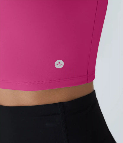 SoftlyZero™ Airy Square Neck Backless Crisscross Cropped InstantCool Yoga Tank Top