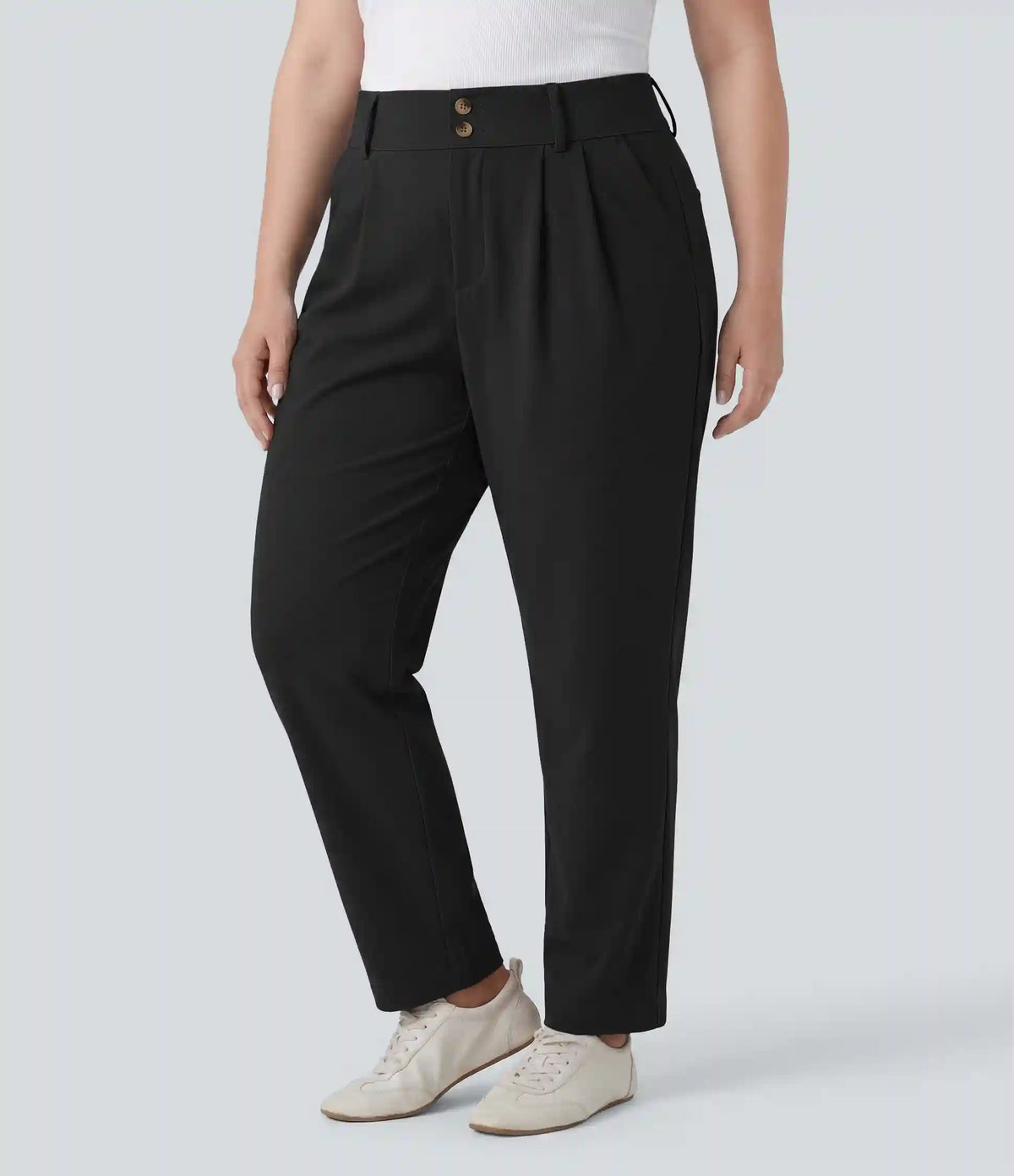 Plus Size Halara Flex™ High Waisted Tapered Waffle Work Pants with Pockets