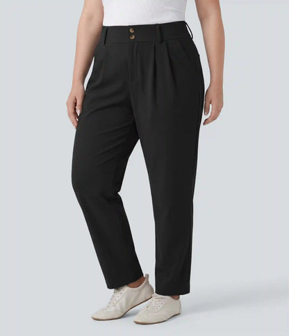 Plus Size Halara Flex™ High Waisted Tapered Waffle Work Pants with Pockets