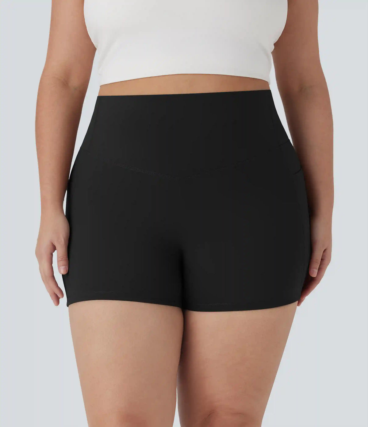 Plus Size Halara UltraSculpt™ High Waisted Tummy Control Training Biker Shorts 3'' with Pockets