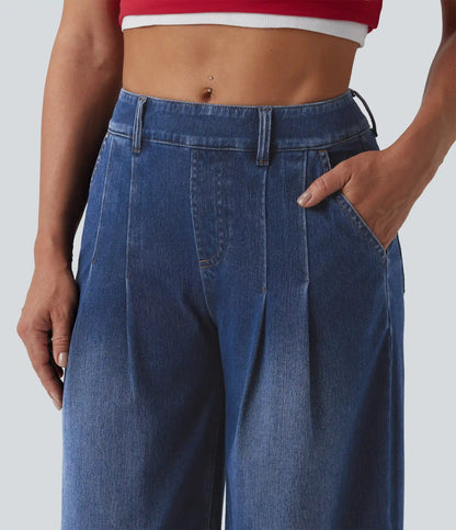 Halara Flex™ Mid Rise Wide Leg Casual Jeans with Pockets
