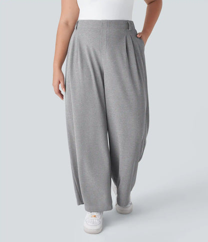 Halara Flex™ High Waisted Pocket Wide Leg Waffle Work Plus Size Pants