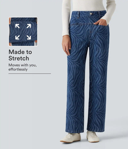 Halara Flex™ Mid Rise Casual Straight Leg Jeans with Pockets