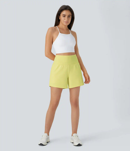 SoftlyZero™ Airy Super High Waisted 2-in-1 InstantCool Yoga Shorts 5'' with Pockets-Longer Length