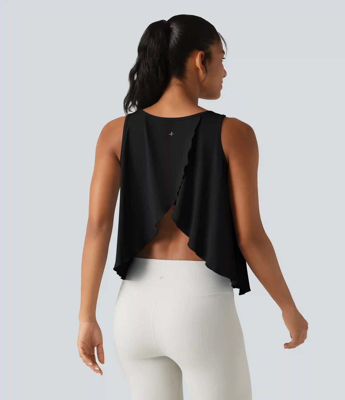 SoftlyZero™ QuickDry Crossover Flounce Hem Relaxed Yoga Tank Top