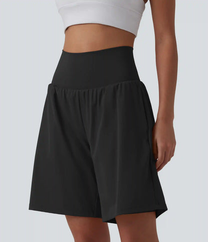 SoftlyZero™ Airy Super High Waisted 2-in-1 InstantCool Yoga Shorts 9" with Pockets