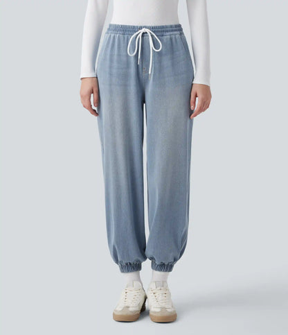 Halara Flex™ Mid Rise Drawstring Casual Sweatpants Jeans with Pockets