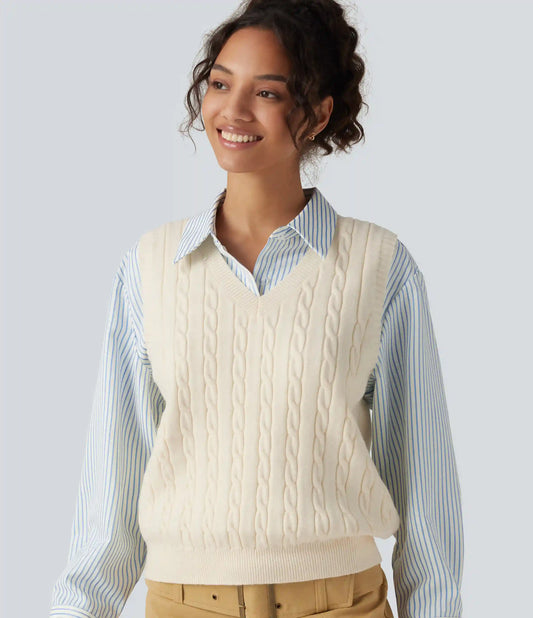 V Neck Casual Sweater Vest
