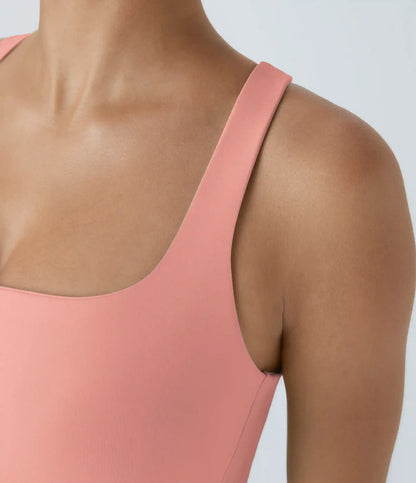 SoftlyZero™ Airy Square Neck Backless Crisscross Cropped InstantCool Yoga Tank Top